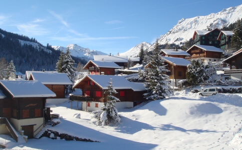 Skiing in Morgins, Switzerland