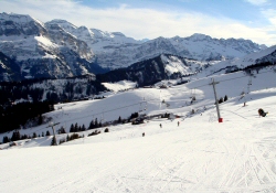 Skiing at Morgins, Switzerland