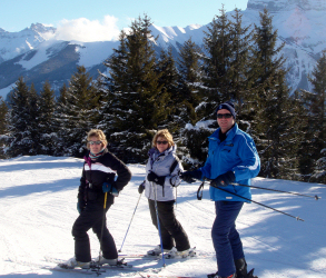 Skiing in Morgins, Switzerland